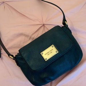 Michael Kors small black leather crossbody